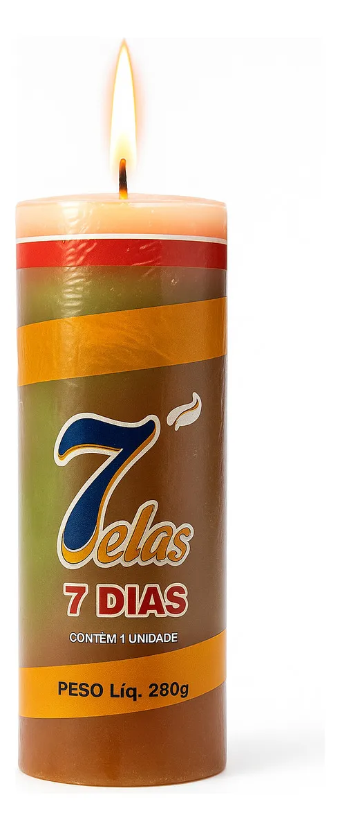Kit 10 Velas 7 Raios 7 Dias 280g Sete Cores