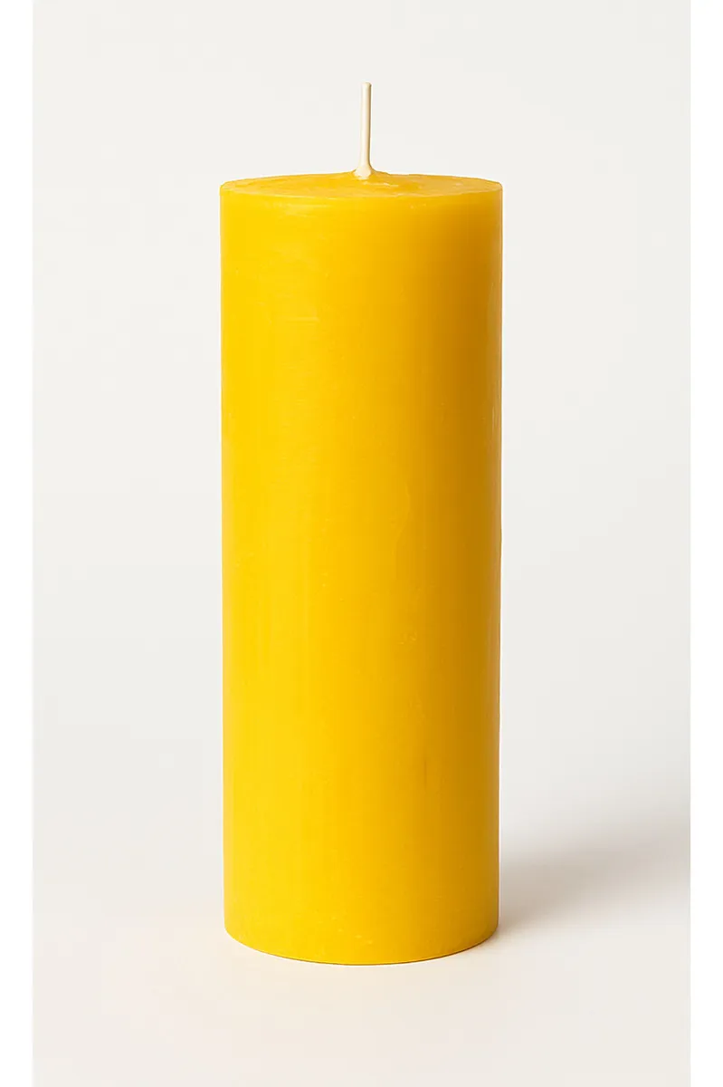 Kit 6 Velas De 14 Dias Parafina Pura Cor Amarela