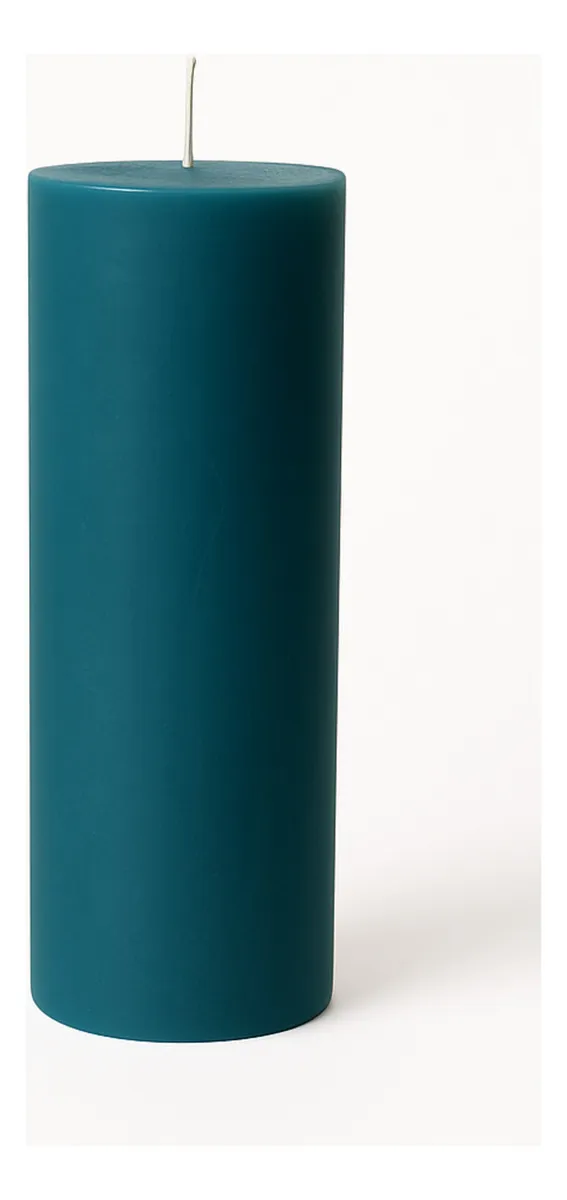 Kit 6 Velas De 14 Dias Parafina Pura Azul-Marinho