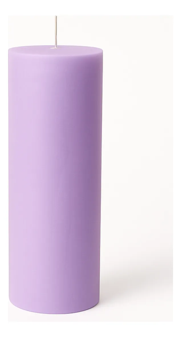 Kit 6 Velas De 14 Dias Parafina Pura Lilás