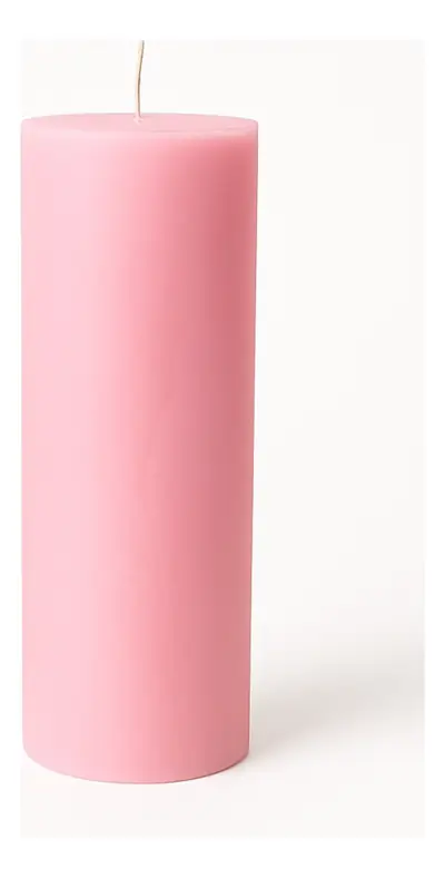 Kit 6 Velas De 14 Dias Parafina Pura Rosa