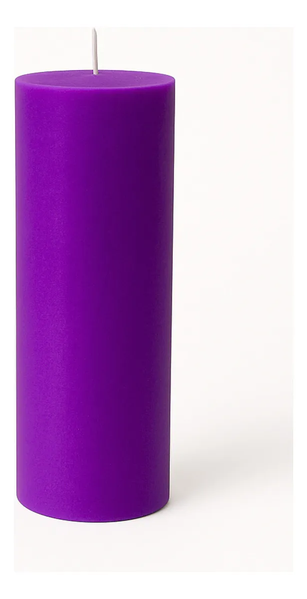 Kit 6 Velas De 14 Dias Parafina Pura Violeta