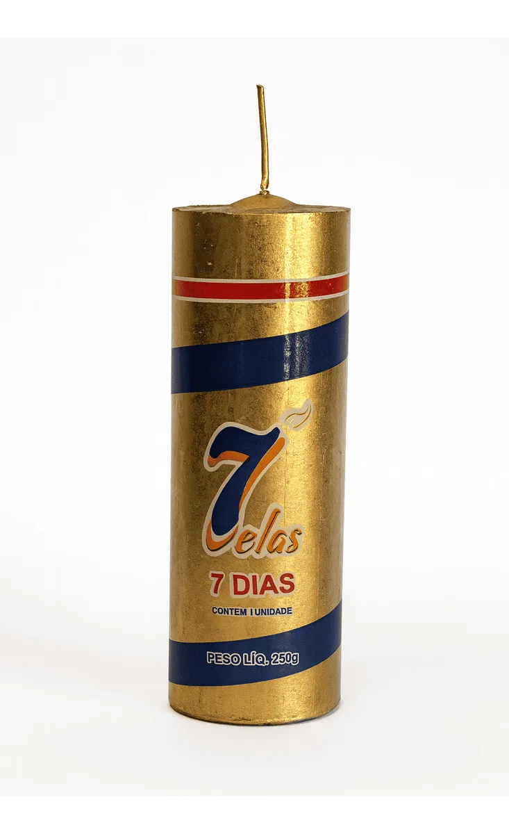 Kit 25 Velas De 7 Dias 250g Especiais Dourado-Escuro