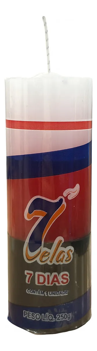Kit 25 Velas De 7 Dias 250g Especiais Tricolor