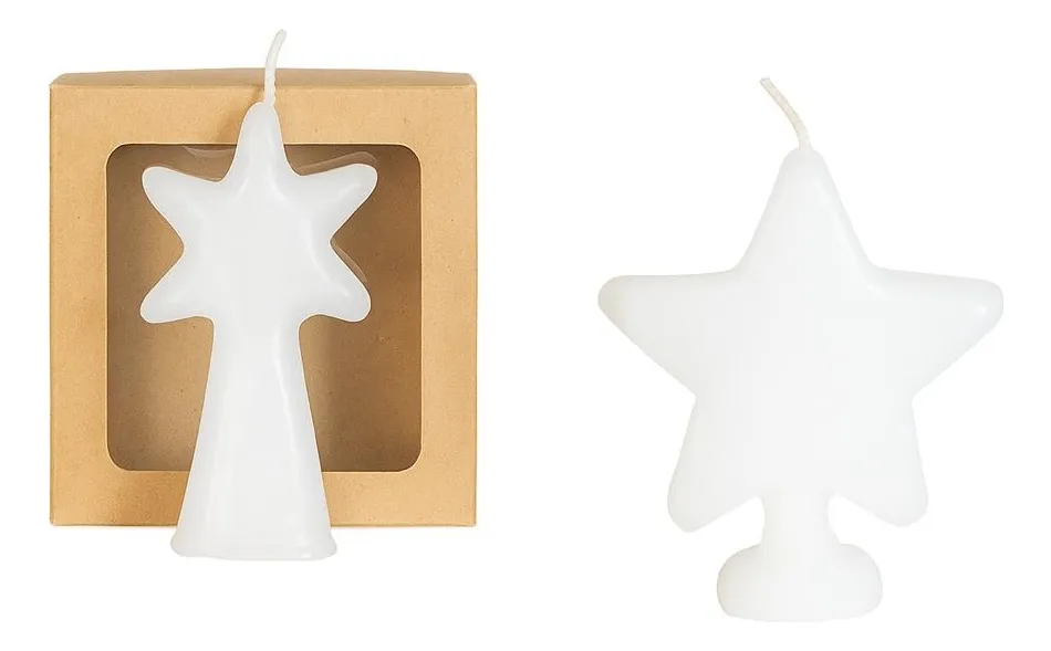 Kit 2 Velas Formato Estrela Para Simpatia
