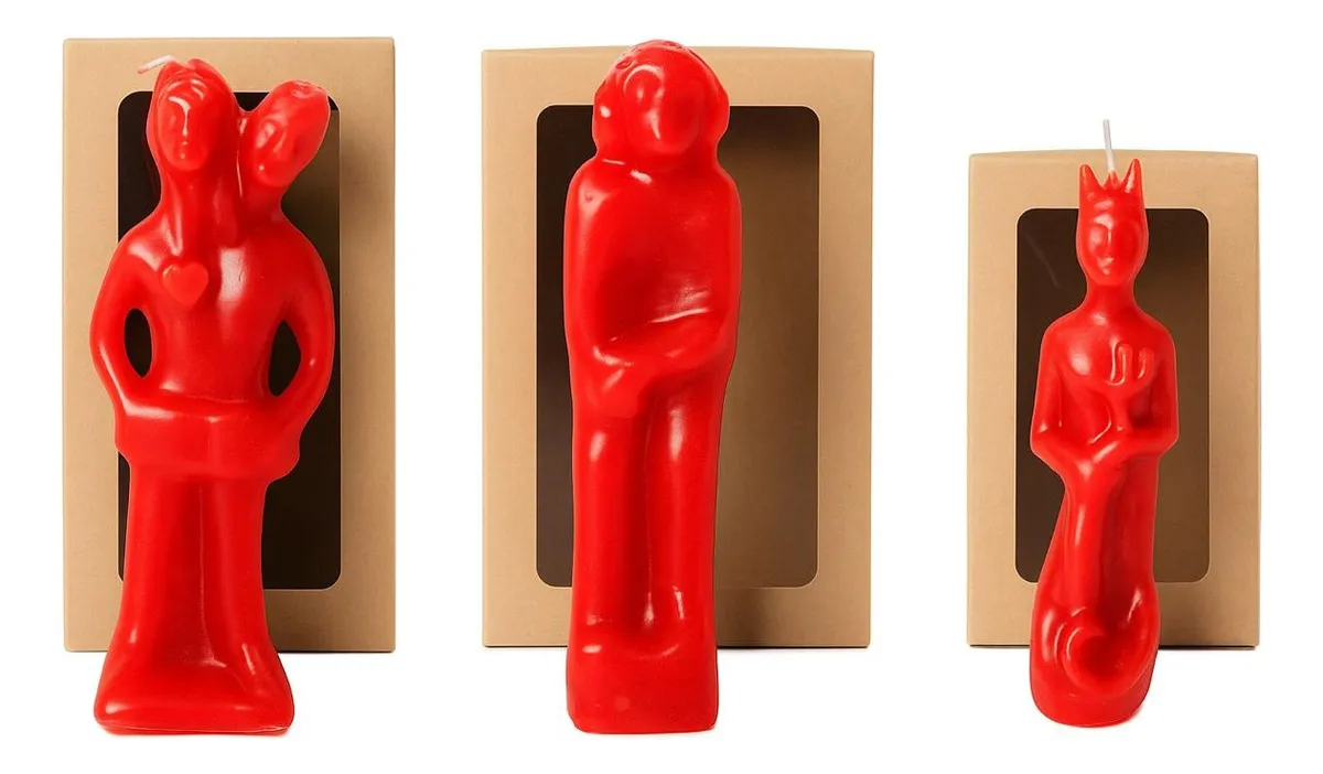Kit 3 Velas Exus Tranca Rua E Omolu