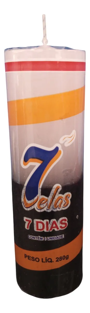 Kit 4 Velas Votivas 7 Dias Bicolor Parafina Pura