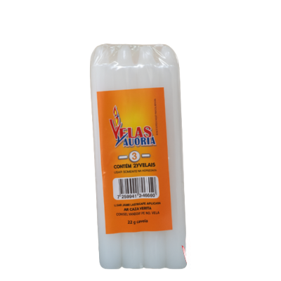 Pacote 8 Velas 16cm Brancas Para Altar Doméstico