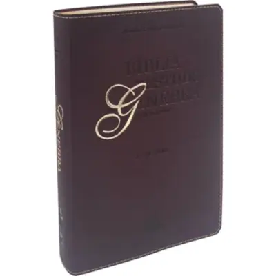 Bíblia de Estudo de Genebra Letra Grande Capa Bordô