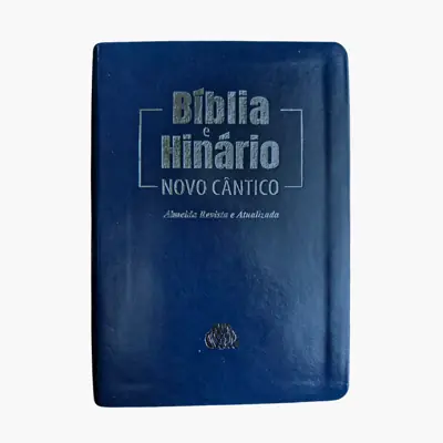 Bíblia e Hinário Almeida Atualizada Capa Macia Azul