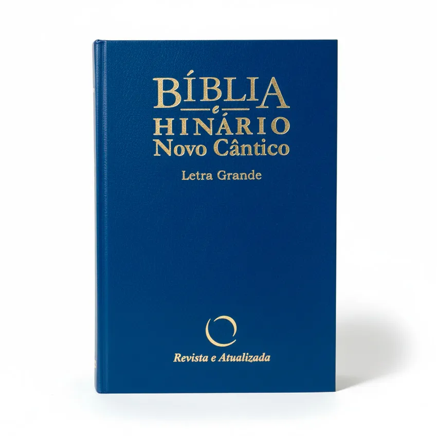 Bíblia e Hinário Letra Grande Capa Dura Azul Índigo