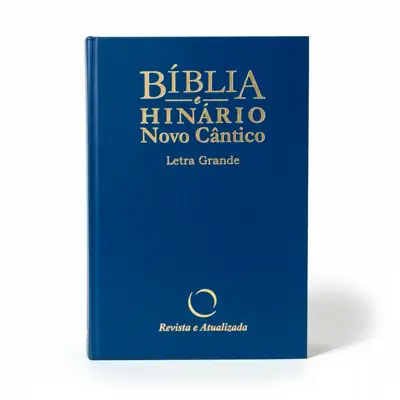 Bíblia e Hinário Letra Grande Capa Dura Azul Índigo