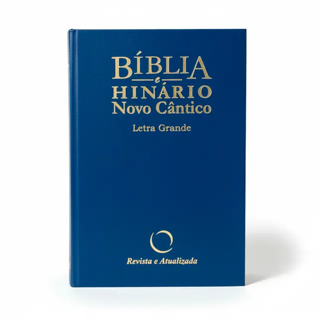 Bíblia e Hinário Letra Grande Capa Dura Azul Índigo