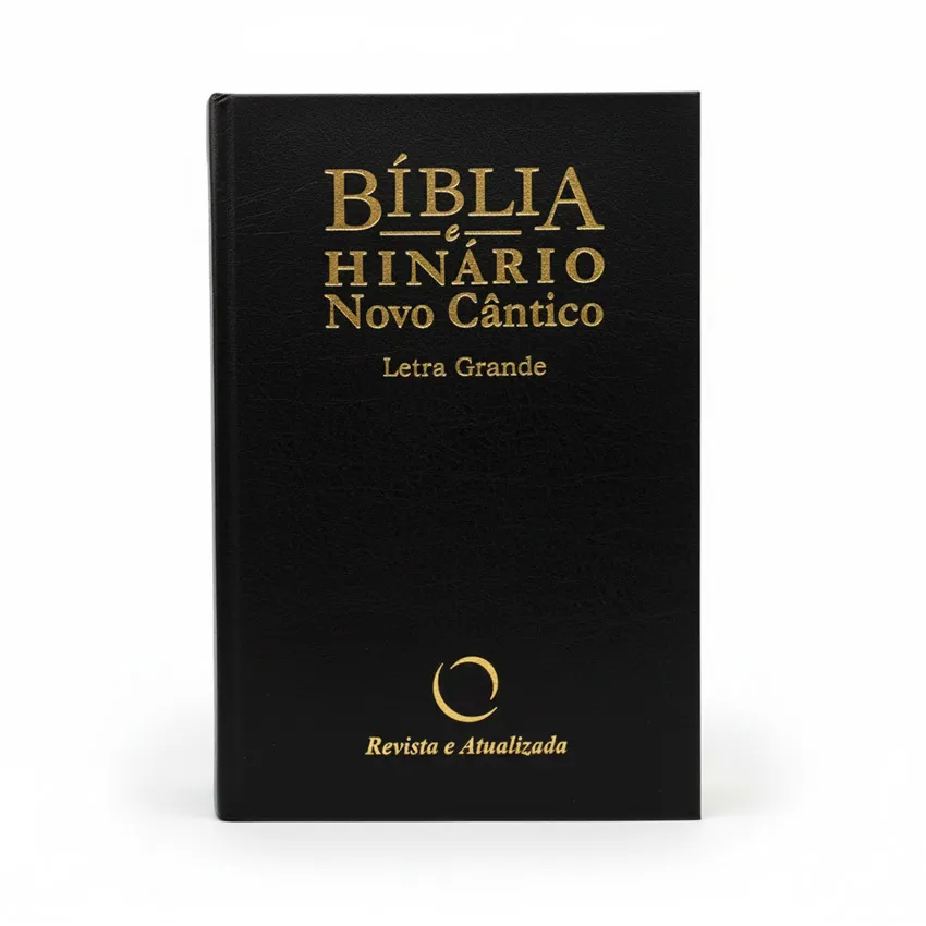 Bíblia e Hinário Letra Grande em Capa Dura Preta