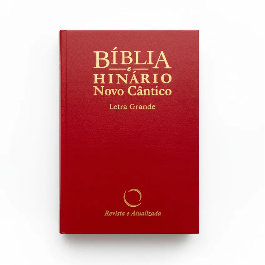 Bíblia e Hinário Letra Grande Capa Dura Cor Vinho