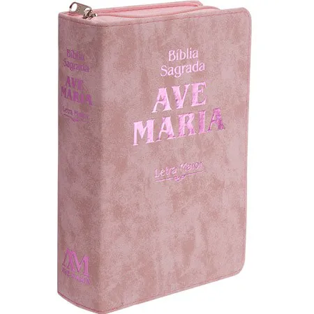 Bíblia Sagrada Ave-Maria média Rosa