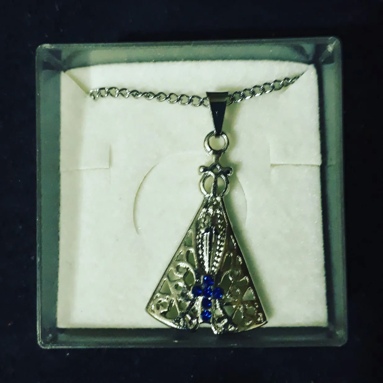 Colar Religioso de Aço Nossa Senhora Aparecida