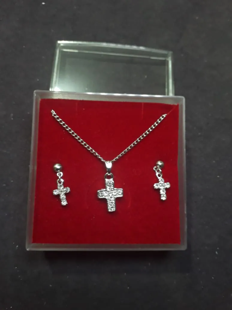 Colar Religioso de Aço Cruz de Cristo