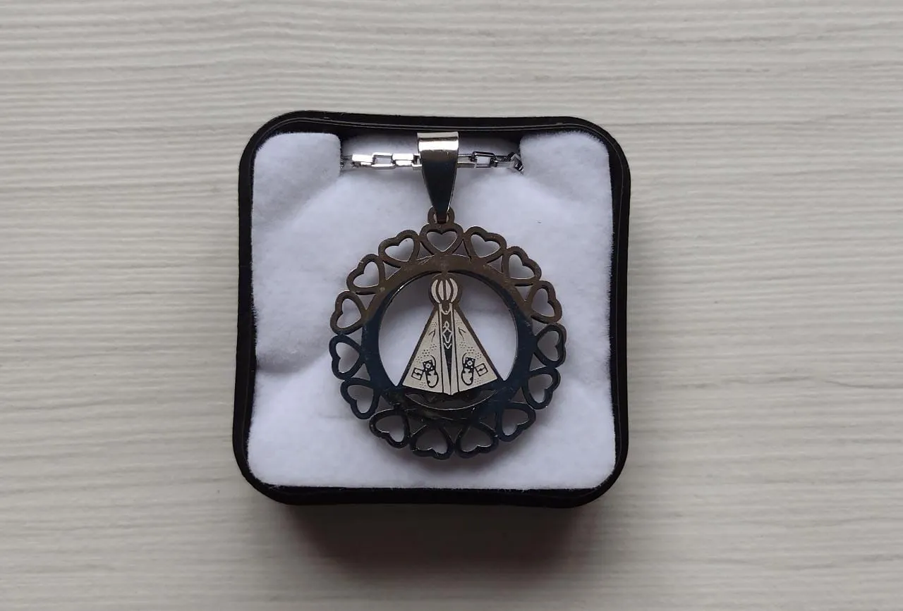Colar Folheado Nossa Senhora Aparecida para Devoção Diária