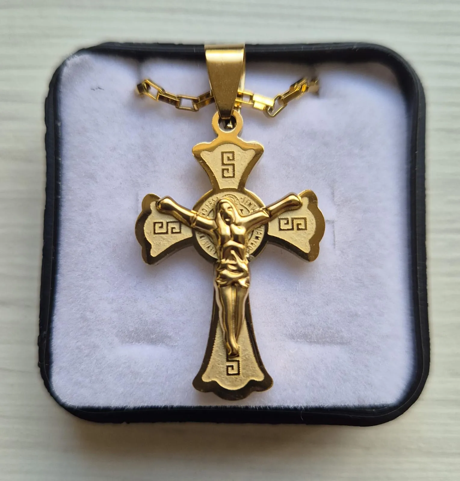 Colar Religioso de Aço São Bento