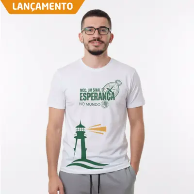 Camiseta Unissex Sinal de Esperança Branca