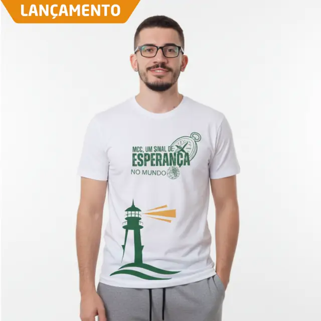Camiseta Unissex Sinal de Esperança Branca