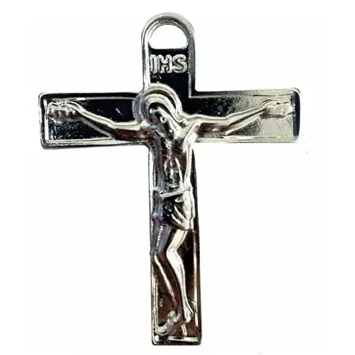 Crucifixo Grande Prateado