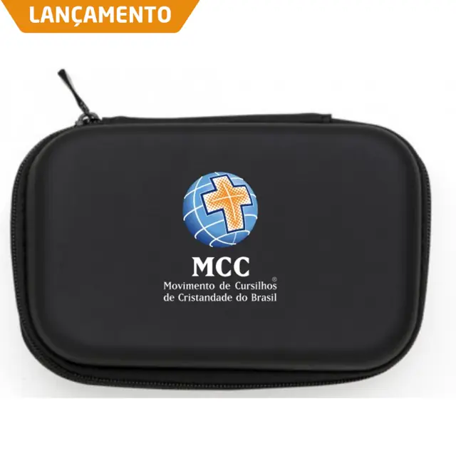 Estojo de Couro Sintético Preto Cursilho