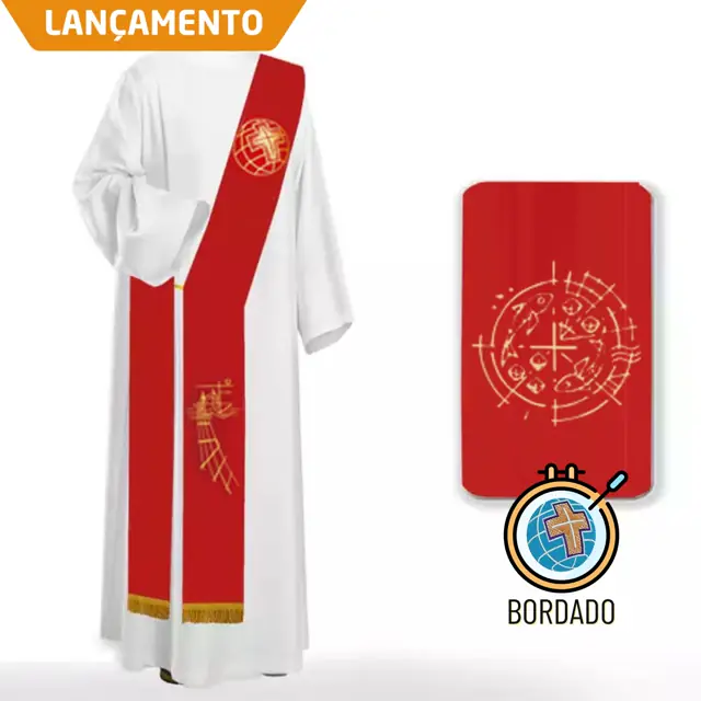 Estola Diaconal Vermelha