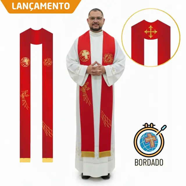 Estola Sacerdotal Vermelha