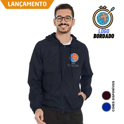 Corta-Vento Unissex com Capuz