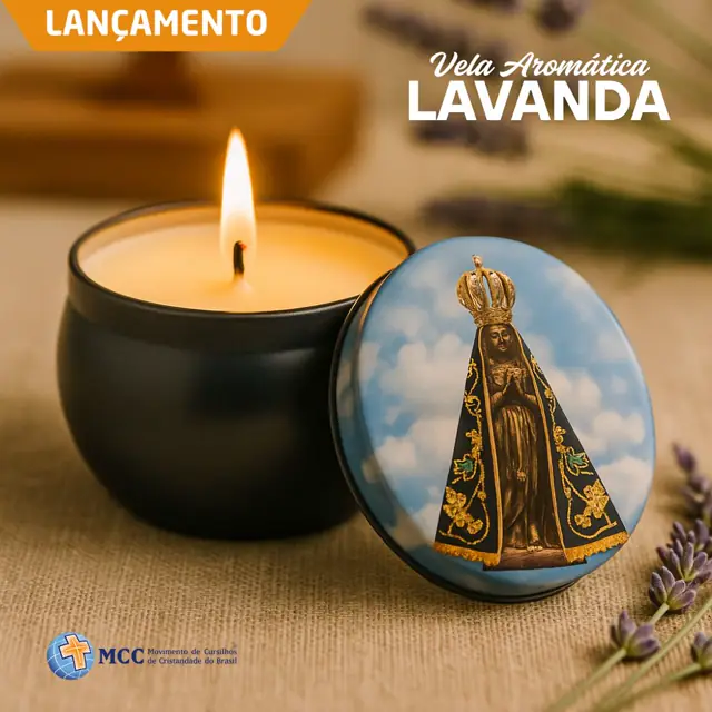Vela Aromática Lata Nossa Senhora Aparecida