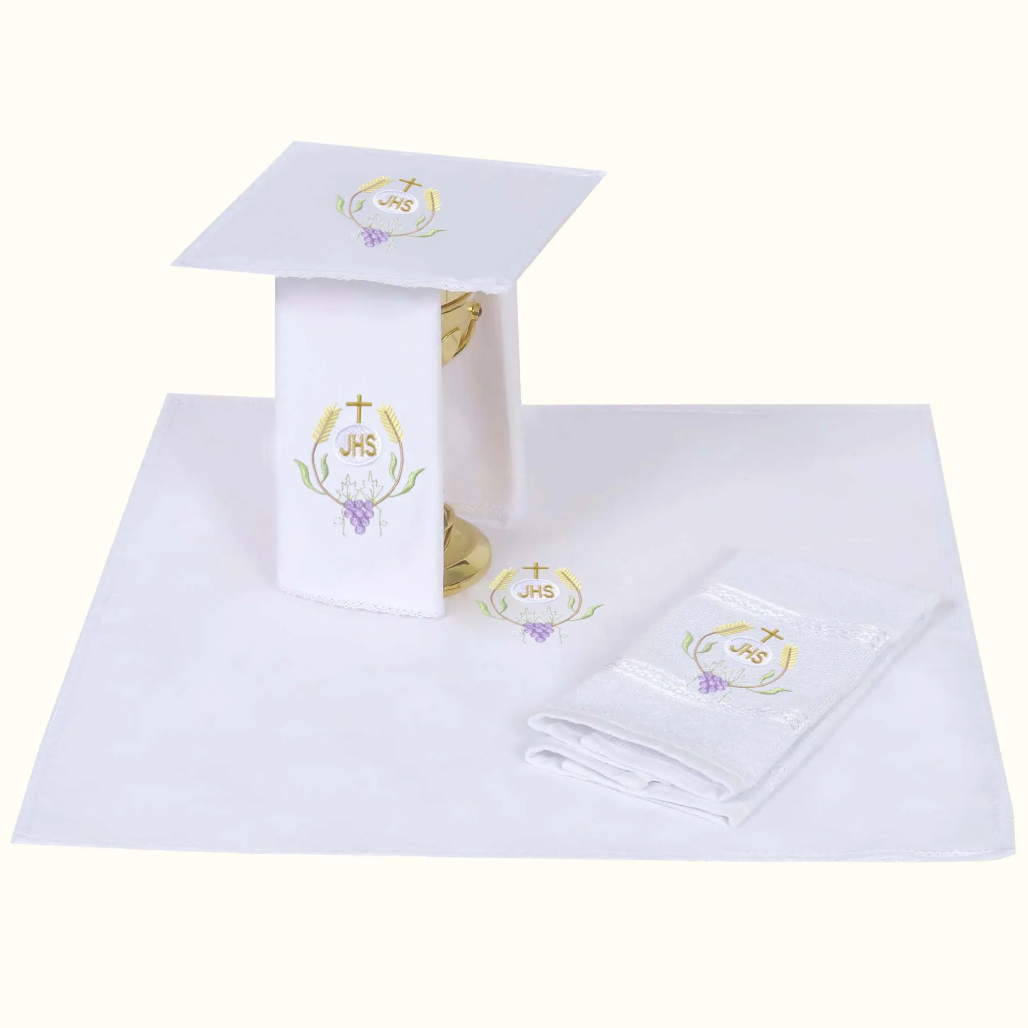 Conjunto de Alfaias Litúrgicas de Algodão para o Altar