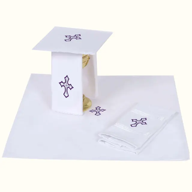 Conjunto de Alfaias Litúrgicas de Algodão para o Altar