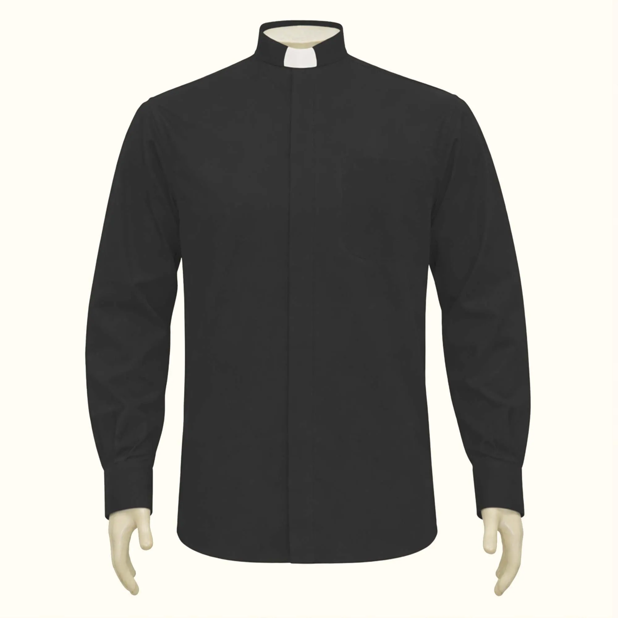Camisa Clerical de Manga Longa com Colarinho Romano para o. CML/4761