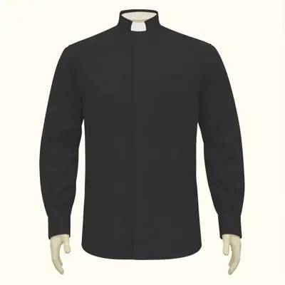 Camisa Clerical de Manga Longa com Colarinho Romano para o. CML/4761