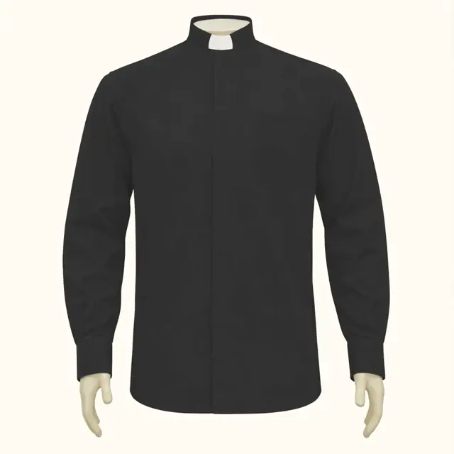 Camisa Clerical de Manga Longa com Colarinho Romano para o. CML/4761