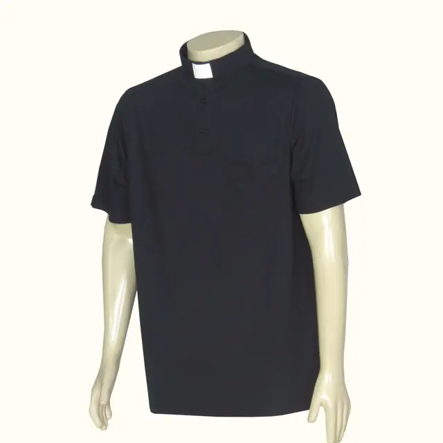 Camisa Polo Clerical com Colarinho Romano para o Clero. CMP/2019