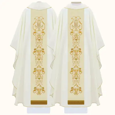 Casula Litúrgica Mariana para Celebração da Missa