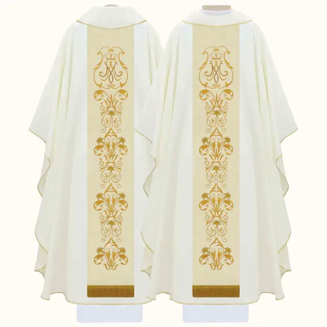 Casula Litúrgica Mariana para Celebração da Missa