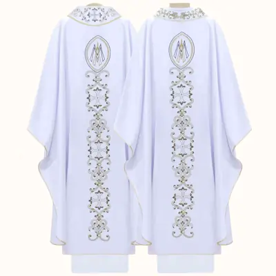 Casula Litúrgica Mariana para Celebração da Missa