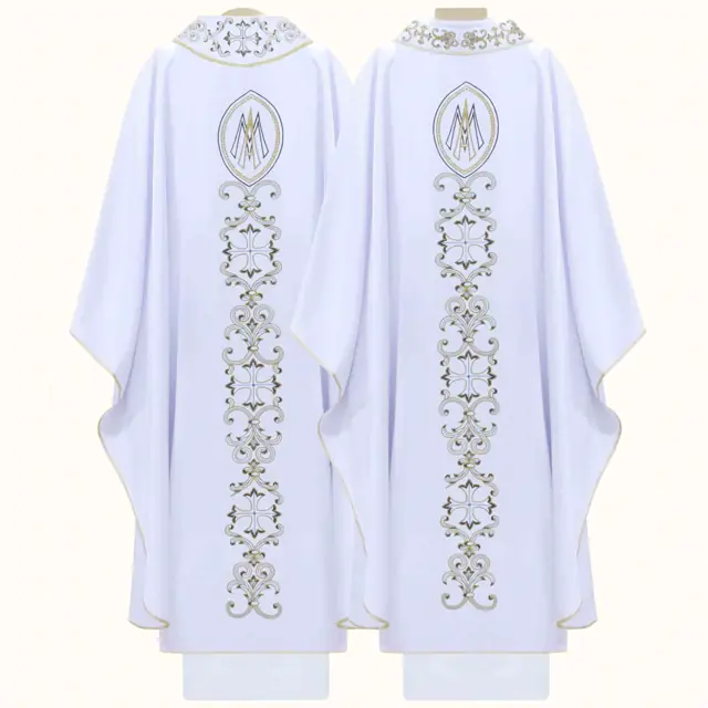 Casula Litúrgica Mariana para Celebração da Missa