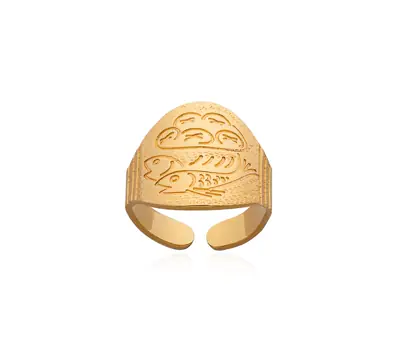 Anel Episcopal Em Prata Ou Banho Dourado Ajustável