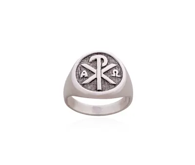 Anel Episcopal Em Prata Ou Banho Dourado Ajustável