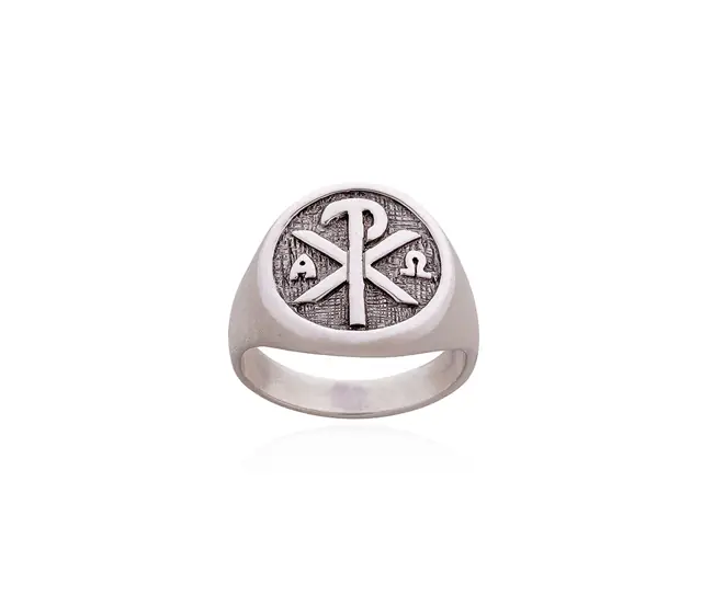 Anel Episcopal Em Prata Ou Banho Dourado Ajustável