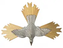 Pomba do Espírito Santo em Latão Fundido Pequena