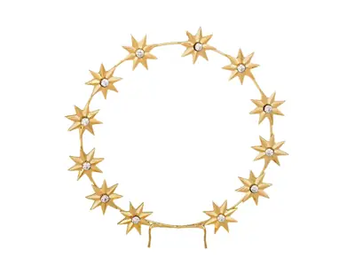 Auréola com Estrelas 65mm para N. Sra. das Graças