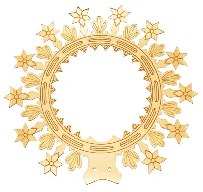 Auréola com Estrelas em Latão Dourado