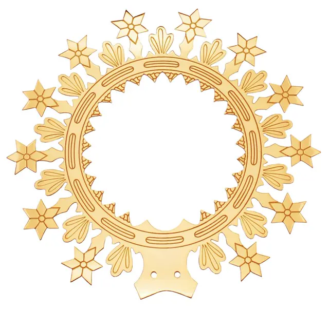 Auréola com Estrelas em Latão Dourado