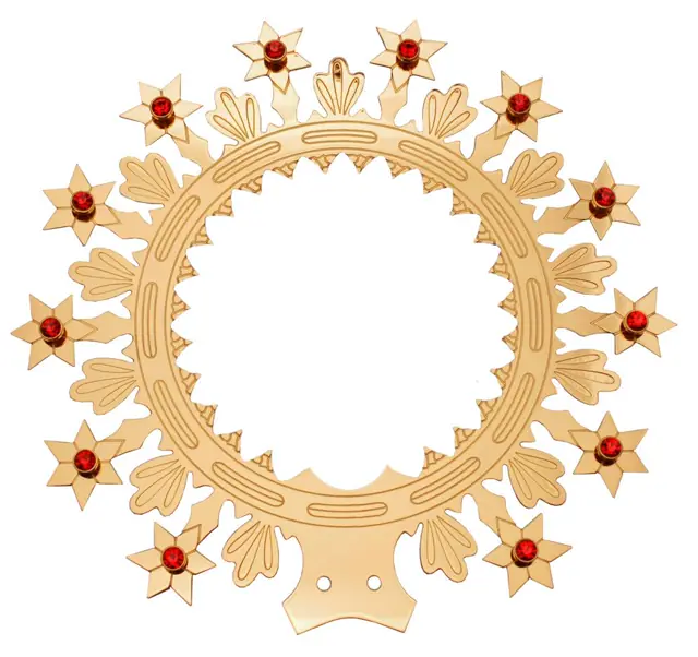 Auréola com Estrelas e Pedras — Diâmetro 27cm